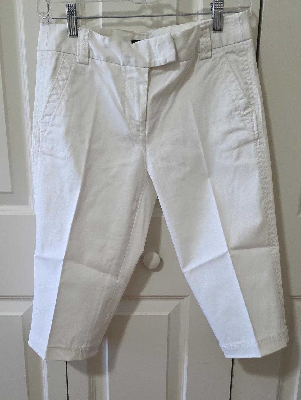 Women's White Cropped Pants
